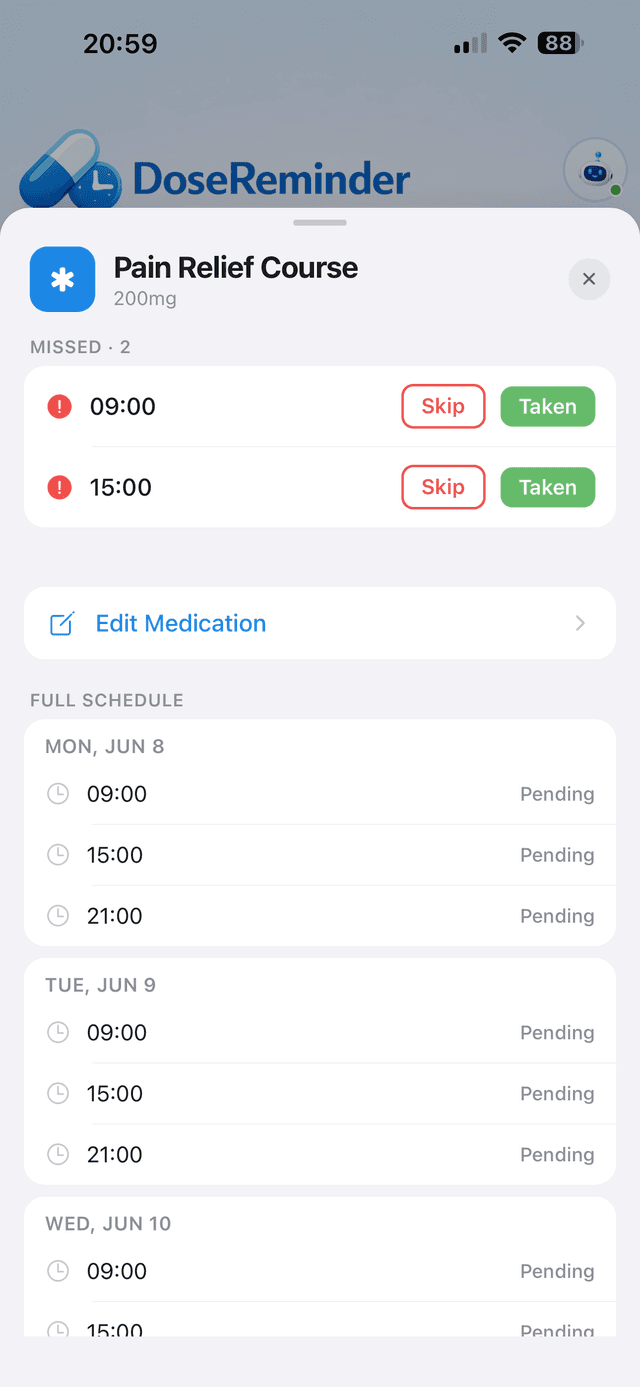 Medication details